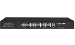 NX-S5800P-24F2TC - Switch PoE 24 + 2, 2x SFP, Uplink 1000Mbps, 400W - NIXAR | 5904035373182