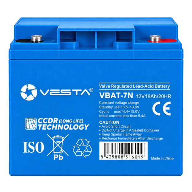 VBAT-7N - Akumulator AGM 12V 18Ah - Vesta | VBAT-7N
