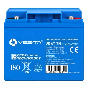 VBAT-7N - Akumulator AGM 12V 18Ah - Vesta | VBAT-7N
