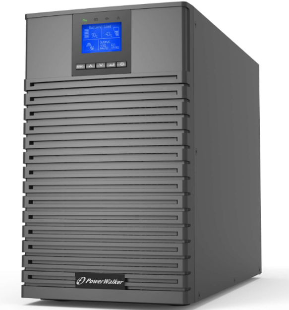 VFI 3000 ICT IoT - Zasilacz UPS, LCD, 3000VA/3000W, 1xIEC C19, 8xIEC C13, Jednofazowy online (VFI)  - PowerWalker | 4260074982862