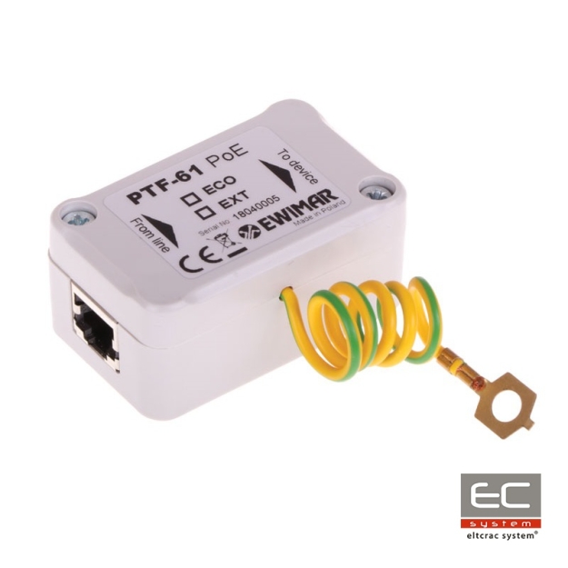 PTF-61-ECO/PoE - Ogranicznik przepięć gigabitowej sieci LAN - EWIMAR | 5904041750229
