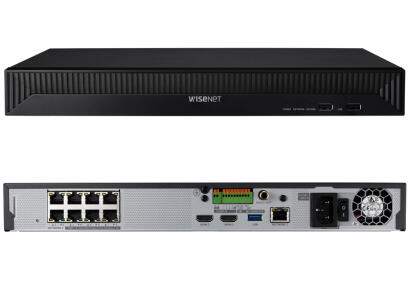 XRN-815S - Rejestrator 8-kanałowy IP, do 12Mpx, 2xHDD, H.265, PoE+, Wisenet X - Hanwha Techwin | XRN-815S