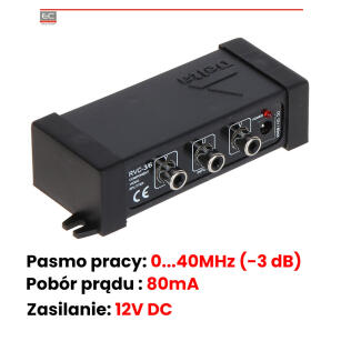 RVC-3/6 - Rozgałęźnik component video, PAL, 40MHz, 80mA brak zasilacza