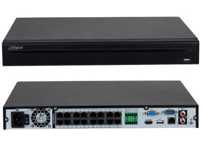 NVR4216-16P-4KS2/L - Rejestrator IP 16 kanałowy, do 8Mpx, 2xHDD, 16xPoE, H.265+ - DAHUA | 6939554981616