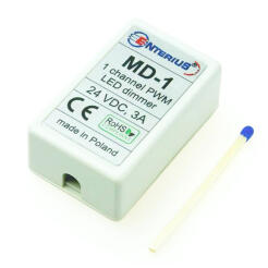 MD-1 - Miniaturowy ściemniacz, LED, 24V, 3A, 10-bit, 72W - Enterius | 5902596896027