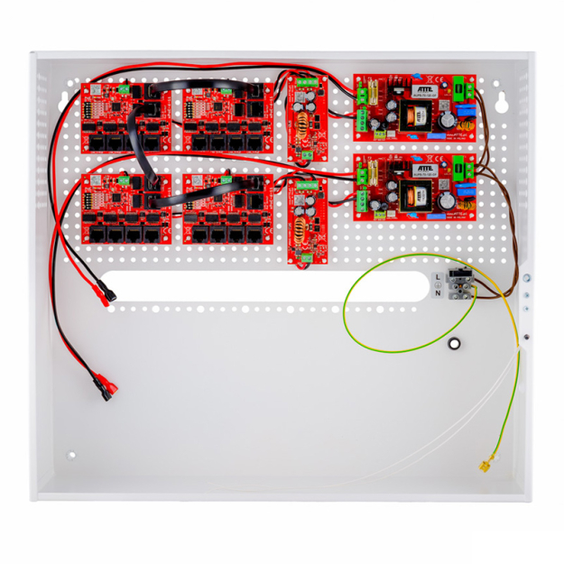 IPUPS‑17‑11‑H - Zestaw buforowy do 17 kamer IP, switch PoE z zasilaczem w obudowie, Long Range - ATTE | 5902143690399