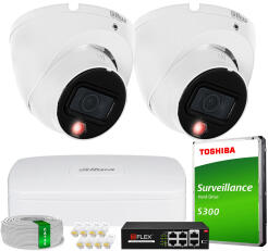 Zestaw do Monitoringu IP 8Mpx, 2 Kamery IPC-HDW1839T-A-IL, Dual Light, PoE - DAHUA | IPC-HDW1839T-A-IL(X2) POE KIT