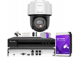 Zestaw do Monitoringu IP 4Mpx, Kamera obrotowa PTZ-N4MP-P, Smart Hybrid Light, Rejestrator 4ch PoE - HiLook by Hikvision | PTZ-N4MP-P + NVR-4CH-4MP/4P