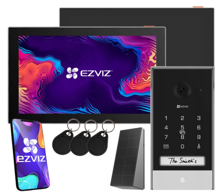 EP7 + SD7 - Bezprzewodowy wideodomofon WiFi z panelem solarnym, Panelem dotykowym, 2K - EZVIZ | CS-EP7+SD7