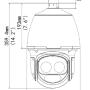 BCS-P-5624LSA - BCS POINT - Kamera szybkoobrotowa 2.0 Mpix IP 4,5 - 148,5mm IR 500m microSD - BCS - wymiary