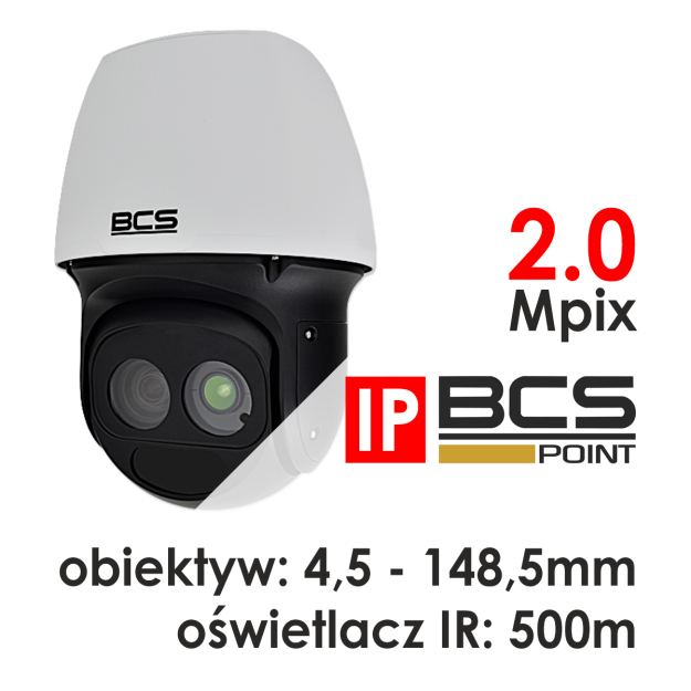 BCS-P-5624LSA - Kamera obrotowa IP PTZ, 2Mpx, 4.5-148.5mm, IR500m - BCS POINT | BCS-P-5624LSA