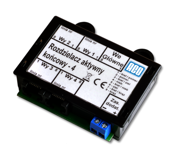 CDNVRak4 - Rozgałęźnik aktywny, końcowy, 4 wyjściowy - ACO | CDNVRak4