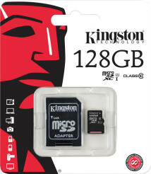 SD-MICRO-10/128 - Karta pamięci microSD SDXC 128 GB Class 10 + adapter - Kingston | SD-MICRO-10/128