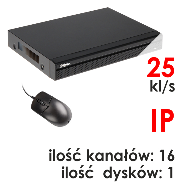 DHI-NVR4116H - Rejestrator 16-kanałowy 5 Mpix IP - Dahua | DHI-NVR4116H