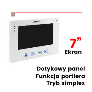 MVC-8151 - Monitor wideodomofonowy 7", funkcja portiera, tryb simplex, dotykowy panel - LASKOMEX | MVC-8151