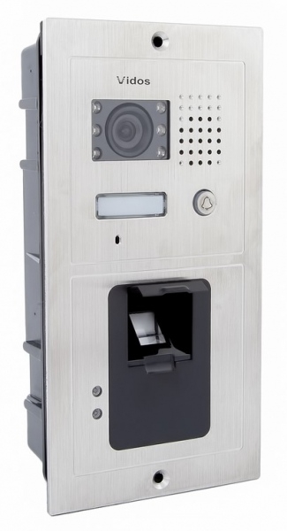 S601Z-2 - Panel bramowy 1-rodzinny z kamerą i czytnikiem linii papilarnych - Vidos | 5907281202244