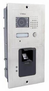 S601Z-2 - Panel bramowy 1-rodzinny z kamerą i czytnikiem linii papilarnych - Vidos | 5907281202244