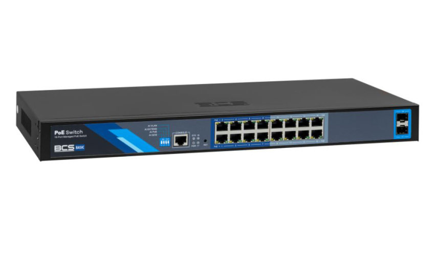 BCS-B-SP16G-2SFP-M - Switch zarządzalny PoE, 18-portowy gigabitowy - BCS Basic | BCS-B-SP16G-2SFP-M