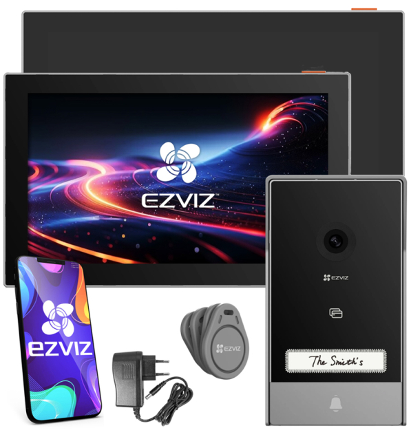 HP7 + SD7 - Wideodomofon IP 2-żyłowy, Panel dotykowy, WiFi, czytnik breloków - EZVIZ | CS-HP7+SD7