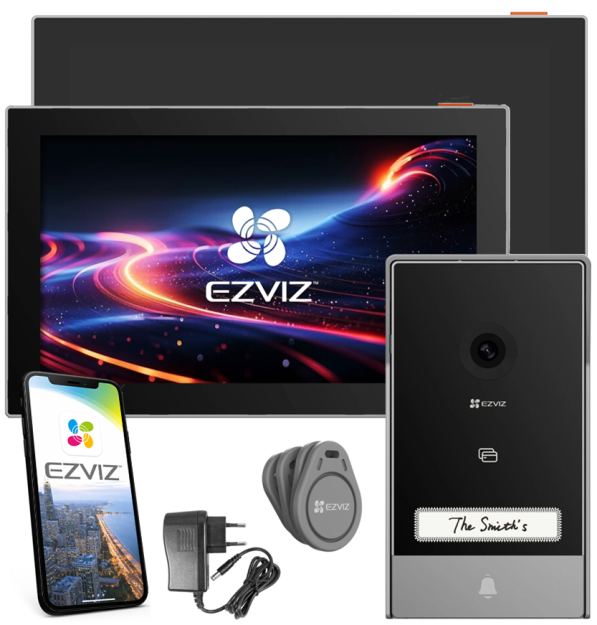 HP7 + SD7 - Wideodomofon IP 2-żyłowy, Panel dotykowy, WiFi, czytnik breloków - EZVIZ | CS-HP7+SD7