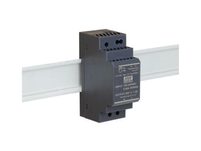 HDR-30-24 - Zasilacz na szynę DIN 24V, 1.5A, zabezpieczenia SCP, OLP, OVP - MEAN WELL | HDR-30-24