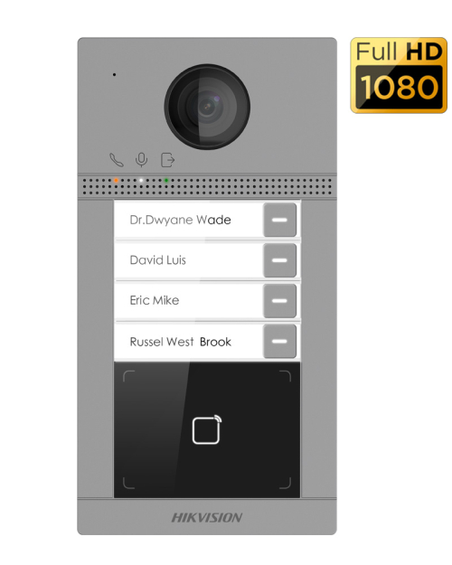 DS-KV8413-WME1 - Stacja 4-abonamentowa IP, 2Mpx, WiFi, PoE - Hikvision | 6941264032663