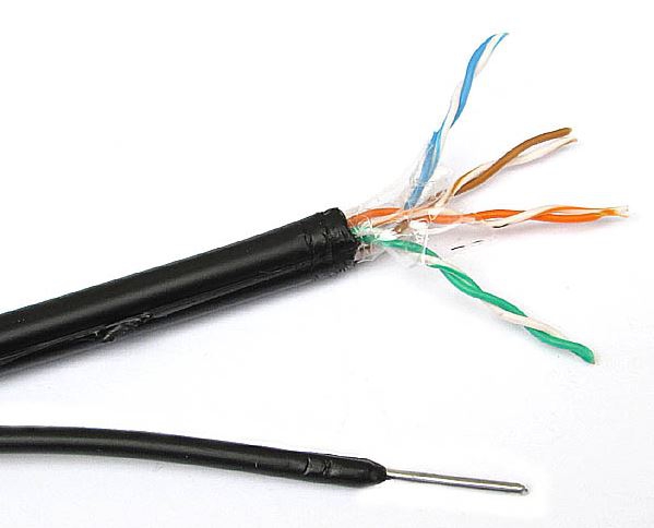 Przewód UTPn kat.5e zewn. z linką nośną 305m - Multicable