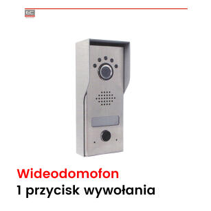 BVC-8000 - panel piętrowy wideo z kolorową kamerą i jednym przyciskiem wywołania - LASKOMEX | BVC-8000