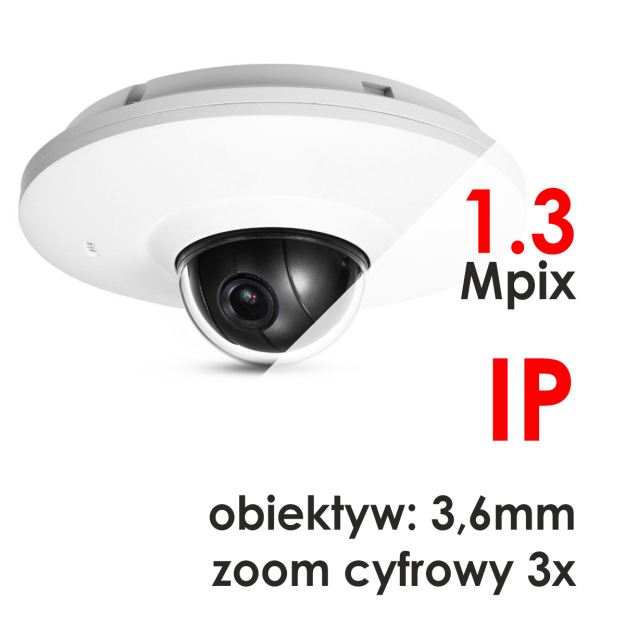 ECO BCS-SDIP1100 - Kamera kopułkowa 1.3 Mpix IP 3.6mm - BCS
