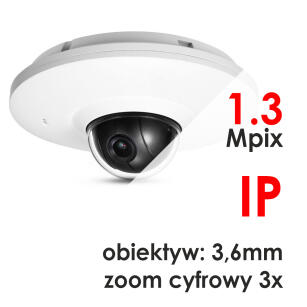 ECO BCS-SDIP1100 - Kamera kopułkowa 1.3 Mpix IP 3.6mm - BCS