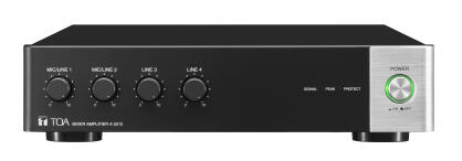 A-5006 - Cyfrowy wzmacniacz miksujący 60W; 1-strefowy; wyjścia 100V/4Ohm, 2 wejścia zbalansowane MIC/LINE, 2 wejścia stereo LINE, procesor DSP - TOA | A-5006