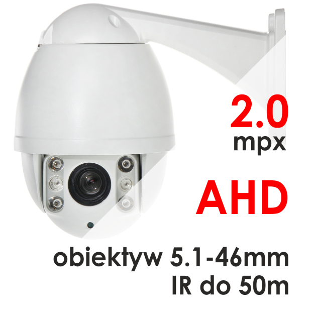 LUMENA-12AH1-55 - Kamera szybkoobrotowa 1080P AHD 5.1-46mm IR 50m