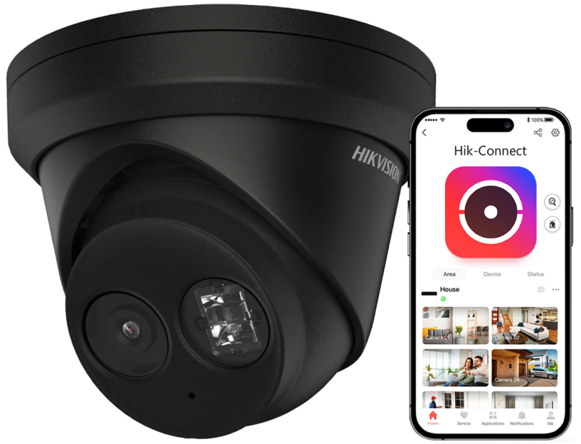 DS-2CD2363G2-IU-BLACK - Kamera kopułkowa IP 6Mpx, AcuSense, IP67, PoE, Mikrofon - Hikvision | 6941264098607