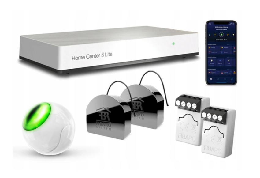 Zestaw Fibaro: HC3L + przełączniki + moduły - FIBARO | 5904035371683