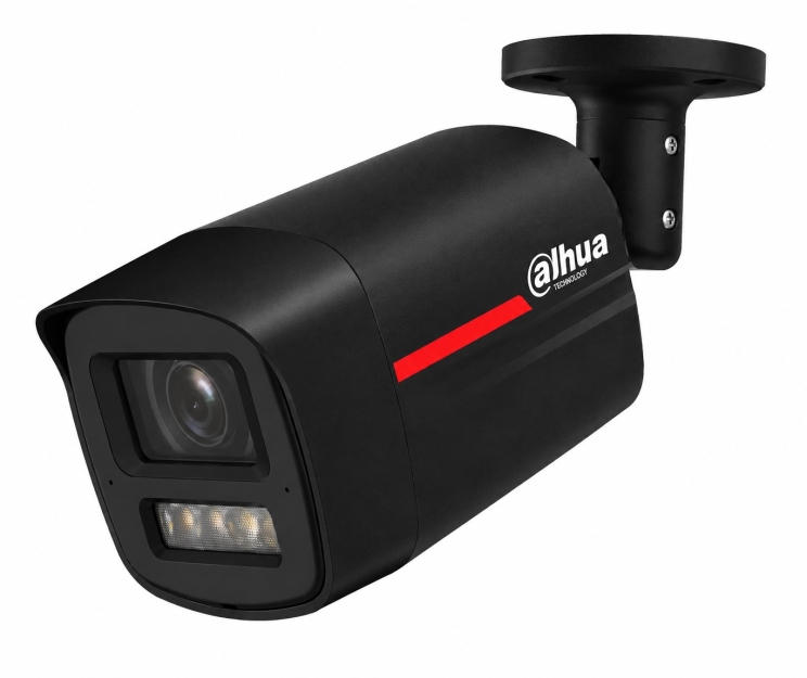 IPC-HFW2449TL-S-LED-0280B-PROX-BLK - Kamera tubowa IP, 4Mpx, 2,8mm, WizColor X - DAHUA | 6937552437104