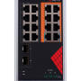 SF-SWI1808HIPOE-GF-AC-130-DIN - Switch przemysłowy, 16x RJ45 10/100/1000 Mbps, 2x SFP, 130W, DIN - Safire
