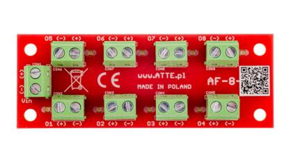 AF‑P8‑00‑OF - Moduł dystrybucji zasilania, 8 kanałów, 10..56V DC - ATTE | 5902143691235