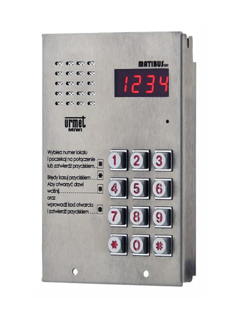 1052/PR100 - Płyta rozmówna kompletna Matibus SE - Miwi-Urmet | 1052/PR100