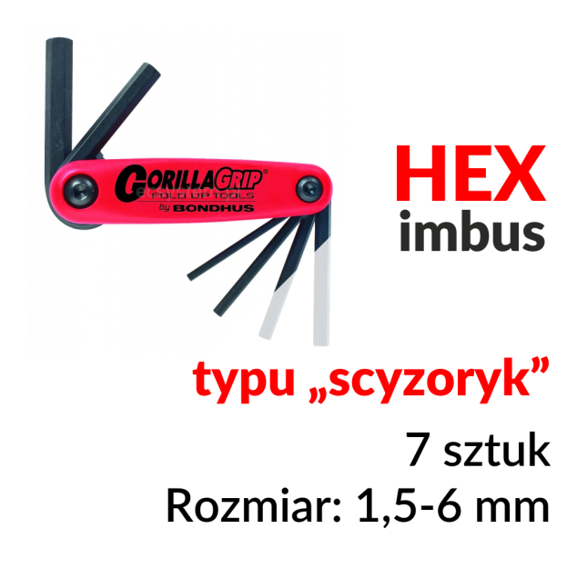 BO12592 - Zestaw imbusów w specjalnej rękojeści 7sztuk - Bondhus