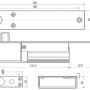 SBL12RM - Elektrorygiel rewersyjny 12V DC z zamkiem solenoidowym o wytrzymałości do 800kg - Hartte