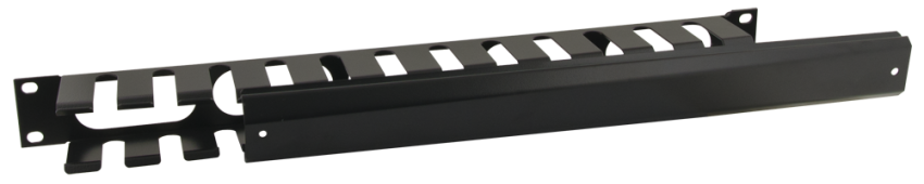 RAOK-1M - Organizer kabli poziomy metalowy z pokrywką 1U - Pulsar | 5901643191108