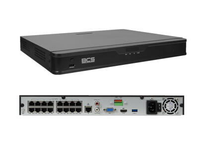 BCS-P-NVR1602-4K-16P-II - Rejestrator 16 kanałowy PoE, 12Mpx, 4K, 2HDD, H.265 - BCS POINT | BCS-P-NVR1602-4K-16P