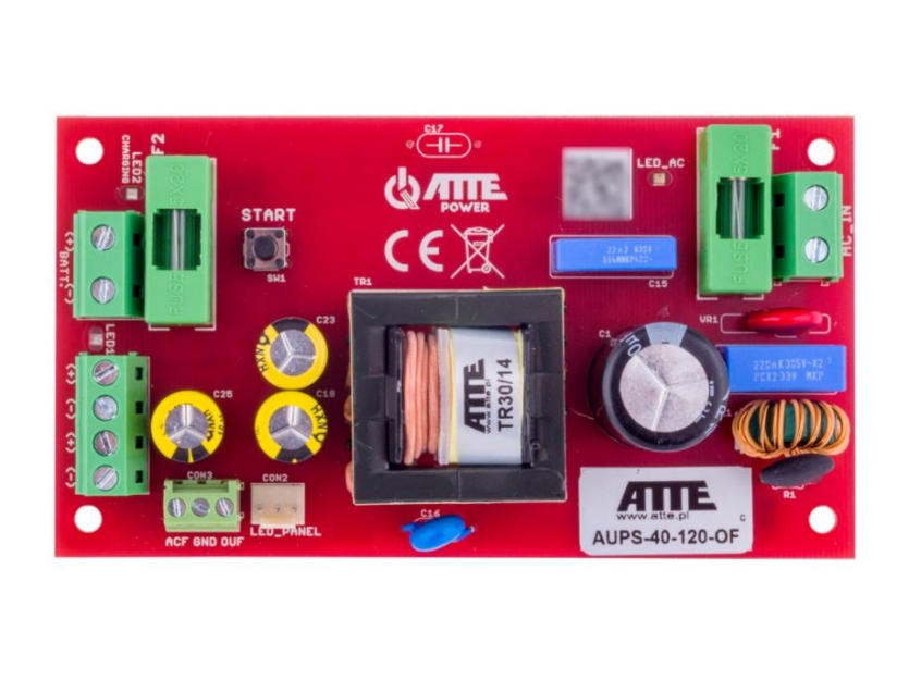 AUPS-40-120-OF - Zasilacz buforowy SMPS, 12 V, 230 VAC, 10.8-13.8 VDC, 42W - ATTE | 5902143691136