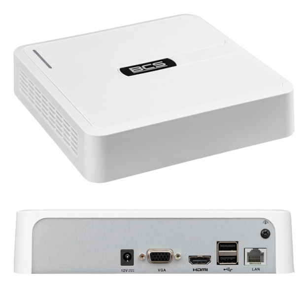 BCS-B-SNVR0801 - Rejestrator IP 8-kanałowy, 4Mpx, H.265 - BCS Basic | BCS-B-SNVR0801