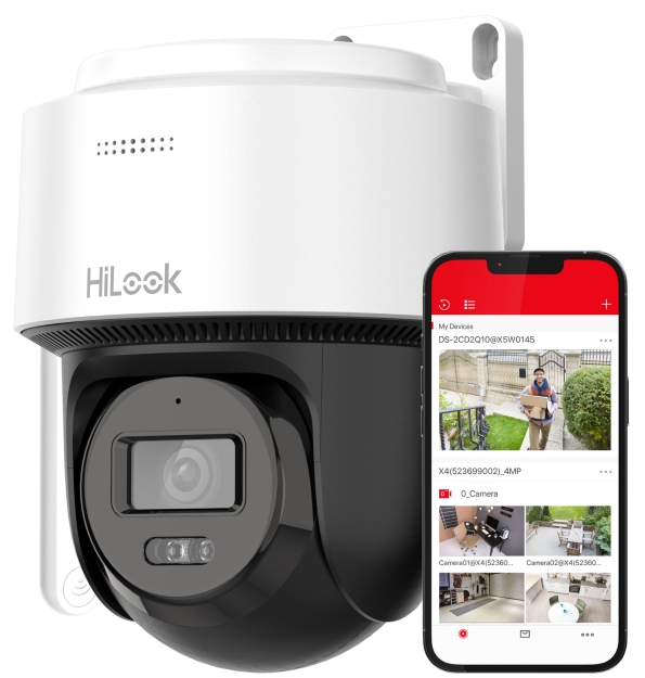 WIFICAM-PT4 / PTZ-N2C400M-D/W - Kamera obrotowa WiFi 4Mpx, EasyLink ADD-ON, Smart Hybrid Light, Autotracking Lite - HiLook By Hikvision | WIFICAM-PT4 / PTZ-N2C400M-D/W