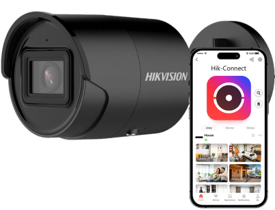 DS-2CD2043G2-IU BLACK - Kamera tubowa IP 4Mpx, 2.8mm, IR40m, Mikrofon, AcuSense - Hikvision | 6941264070580