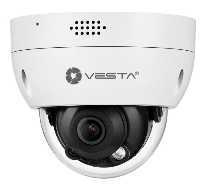 IPC-D36-AS-L - Kamera kopułkowa IP 6Mpx, 2.8mm, IR40m, Starlight, Mikrofon, AI 2.0, IK10 - VESTA | IPC-D36-AS-L