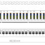 XE100.200 - UTP Patch Panel 24 porty z półką i polem opisowym kategoria 5e+ z