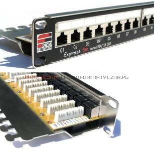 XE100.200 - UTP Patch Panel 24 porty z półką i polem opisowym kategoria 5e+ | XE100.200