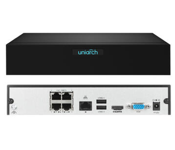 NVR-104S3-P4 - Rejestrator IP 4-kanałowy, PoE, do 6Mpx 4K, H.265, 1x HDD - Uniarch By Uniview | NVR-104S3-P4